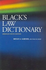 Blacks Law Dictionary, Abridged, 9th – Paperback – ACCEPTABLE