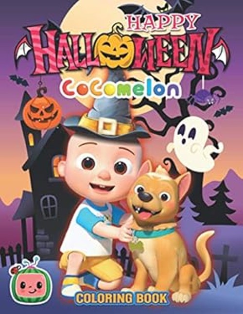 Cocomelon Halloween Coloring Book : Shapes Coloring Pages, 123 Co