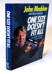 SIGNED One Size Doesn’t Fit All by John Madden First Edition 1988