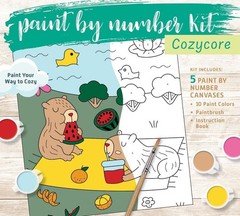 Cozycore Paint by Number Kit: Paint Your Way to Cozy – Kit Includes: 5 Paint by