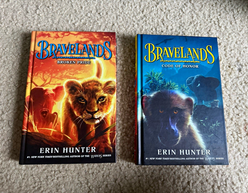 Erin Hunter Bravelands 2-Book Hardcover Broken Pride & Code of Honor