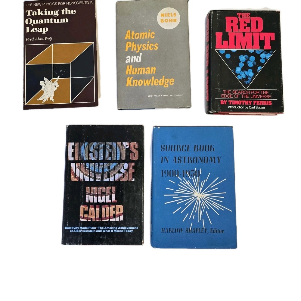 5 UNIVERSE PHYSICS Vintage Books The 50S 60S 70S 80S, Excellent Condition