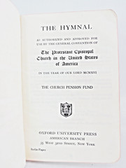 Antique Hymnal Protestant Episcopal Church 1920 Pocket Sized 578 Pgs 3-1/4″x 5″