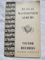 1938 Victor MUSICAL MASTERPIECE ALBUMS Higher Fidelity Record Catalog Orchestra