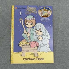 Vintage Precious Moments Book Kids Christmas Miracle Nativity Press-Out Figures