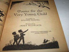 Poems For The Very Young Child 1932 Hardcover Book Illustrated by Mary Ellsworth