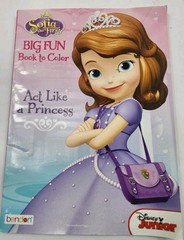 Sofia the First Big Fun Book to Color Royal Achiever – Paperback – GOOD