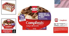 Tender Beef with Creamy Mashed Potatoes & Gravy – 9 oz Microwave Tray 6 Pack