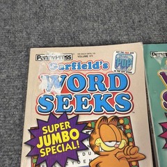 Penny Press Dell GARFIELD 4 Super Jumbo Word Seek Search Puzzle Books READ