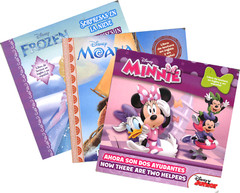 SET 1 DE 3 LIBROS DE CUENTOS BILINGÜES DE DISNEY/PIXAR, EN ESPAÑOL