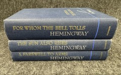 3 Book Set ERNEST HEMINGWAY Hardcover Scribners Farewell To Arms For Whom Bell +