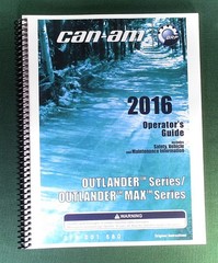 2016 Can-Am Outlander Max 850 Owner’s Manual: 204 Pages & Protective Covers!