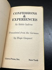 Confessions & Experiences by Edith Cadivee 1971 First Edition Paperback Rare