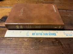 KJV Holy Bible References Red Letter Brown Genuine Leather 1970 Nelson