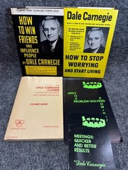 Dale Carnegie Vintage Book Set How to Win Friends Stop Worrying Workbook Other
