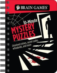 Brain Games – To Go – 10-Minute Mystery Puzzles: Unsolved Crimes, Secret – GOOD