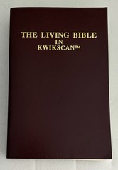 The Living Bible in Kwikscan Vintage 1989 Maroon Leatherette 1st Edition