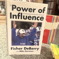 SIGNED Fisher DeBerry The Power of Influence Hardcover Football 2009