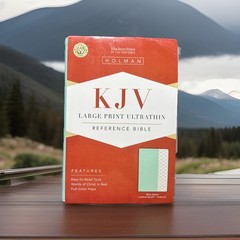 KJV Large Print Ultrathin Reference Bible, Mint Green LeatherTouch, Indexed