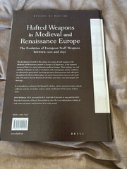 Hafted Weapons In Medieval And Renaissance Europe John Waldman HC