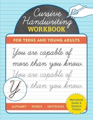 Cursive Handwriting Workbook Teens Young Adults Trace Learn Practice