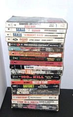 War Books Vintage Paperback Book Lot Of 17 Fiction Books About Wars & Fighting