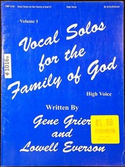 Family of God Vol 1 High Voice Grier Everson Christian Music Book 1016a