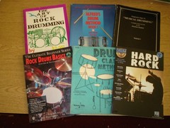 Lot of 6 vintage music books for Drums/Drummers/Rock/classic +