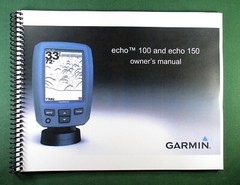 Garmin Echo 100 / 150 Owner’s Manual: Full Color 12 Pages & Clear Covers