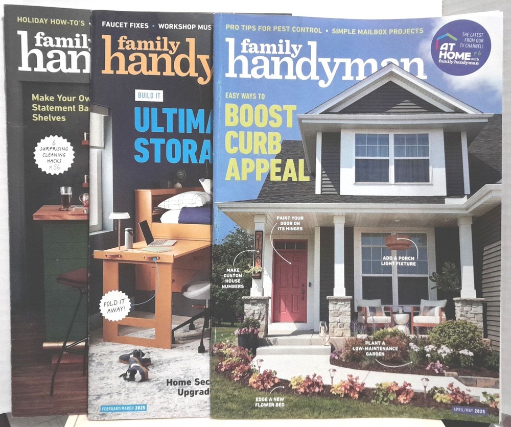 FAMILY HANDYMAN – January, February, & April 2025 Project Publications