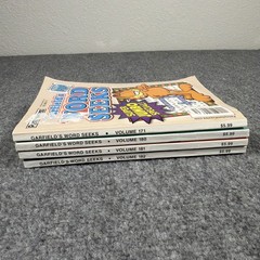 Penny Press Dell GARFIELD 4 Super Jumbo Word Seek Search Puzzle Books READ
