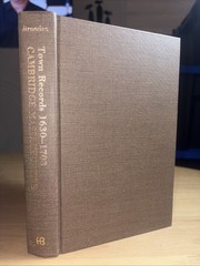 Records of the Town Cambridge Massachusetts 1630-1703 1901 Colonial Geneology NF