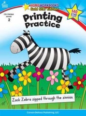 Printing Practice, Grade 2: Gold Star Edition (Home Workbooks) – GOOD