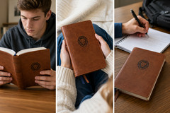 Thinline Bible NKJV Leather Brown Red Letter Edition Large Comfort Print Thumb
