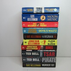 Lot of 10 Thriller / Crime /Mystery / Suspense Paperback Books Mixed Authors