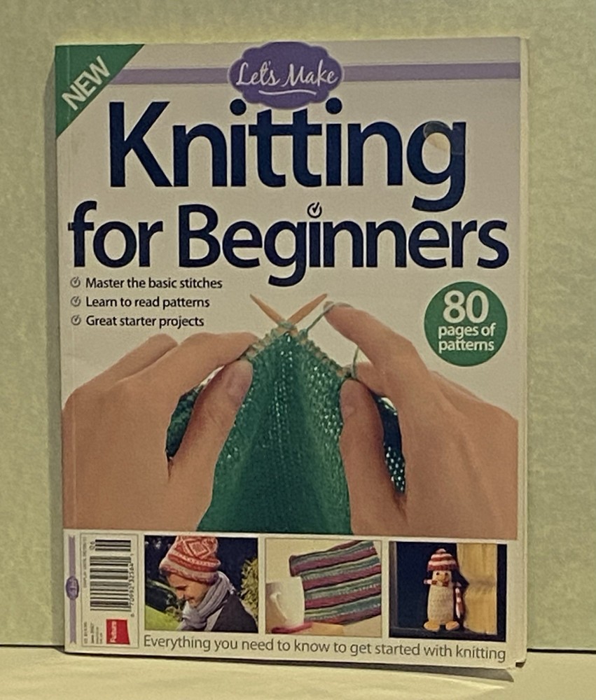 Knitting For Beginners-Soft Cover Book-Preowned-Let’s Make Brand-175 Pages
