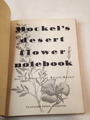 Mockel’s Desert Flower Notebook, Henry & Beverly Mockel, Signed, 1971 PB