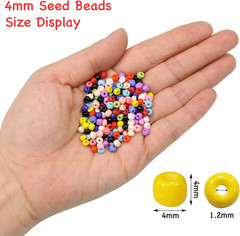 4Mm Turquo Blue Color Glass Seed Beads about 1400Pcs in Box 6/0 Glass Craft Seed
