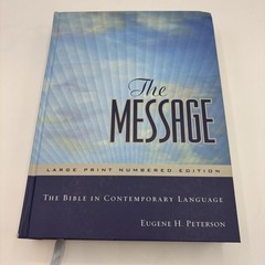 The Message Bible In Contemporary Language Hardcover Large Print Numbered Ed