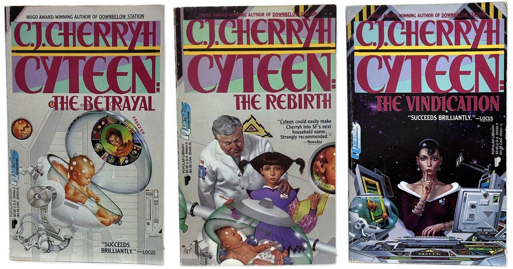 CYTEEN by C.J. Cherryh Lot of 3 mm BETRAYAL, REBIRTH, VINDICATION vintage
