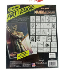 Crayola Art With Edge Star Wars The Mandalorian 28 Pages 1 Poster New! Lot Of 3