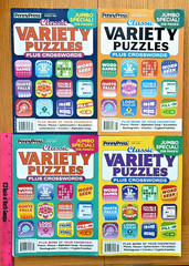 Lot of 4 PENNY PRESS CLASSIC VARIETY PUZZLES plus Crosswords w FREE Shipping