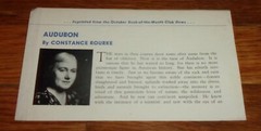 AUDUBON-1936 Biography-CONSTANCE ROURKE-12 Color Audubon Plates-Ex HC w/DJ oop!