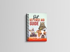 Pet Vet First Aid Guide Spiral Bound by Leah Hill, DVM. 8.5 x 5.5