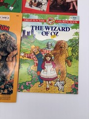 Vintage Wizard Of Oz Coloring Books & Sticker Book LOT of 4
