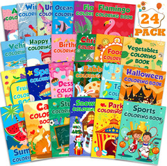 24Pack Small Coloring Books for Kids Ages 4-8, 8-12, Bulk Coloring Books for Kid