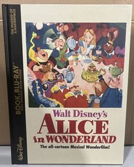 Disney Alice In Wonderland Book + Blu-Ray Movie + Poster Hardcover Coffee Table