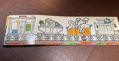 1980 Crayola Fold-A-Book Color & Re-Color Storybook…Train&Circus Parade #7301(C)