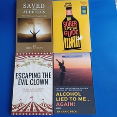 Lot 4 Alcohol Cessation Help Books 2 Craig Beck & One Faith Based, Sober Guide