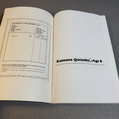 Ramona Quimby, Age 8 Beverly Cleary 1991 Illustrated Children’s Houghton Mifflin